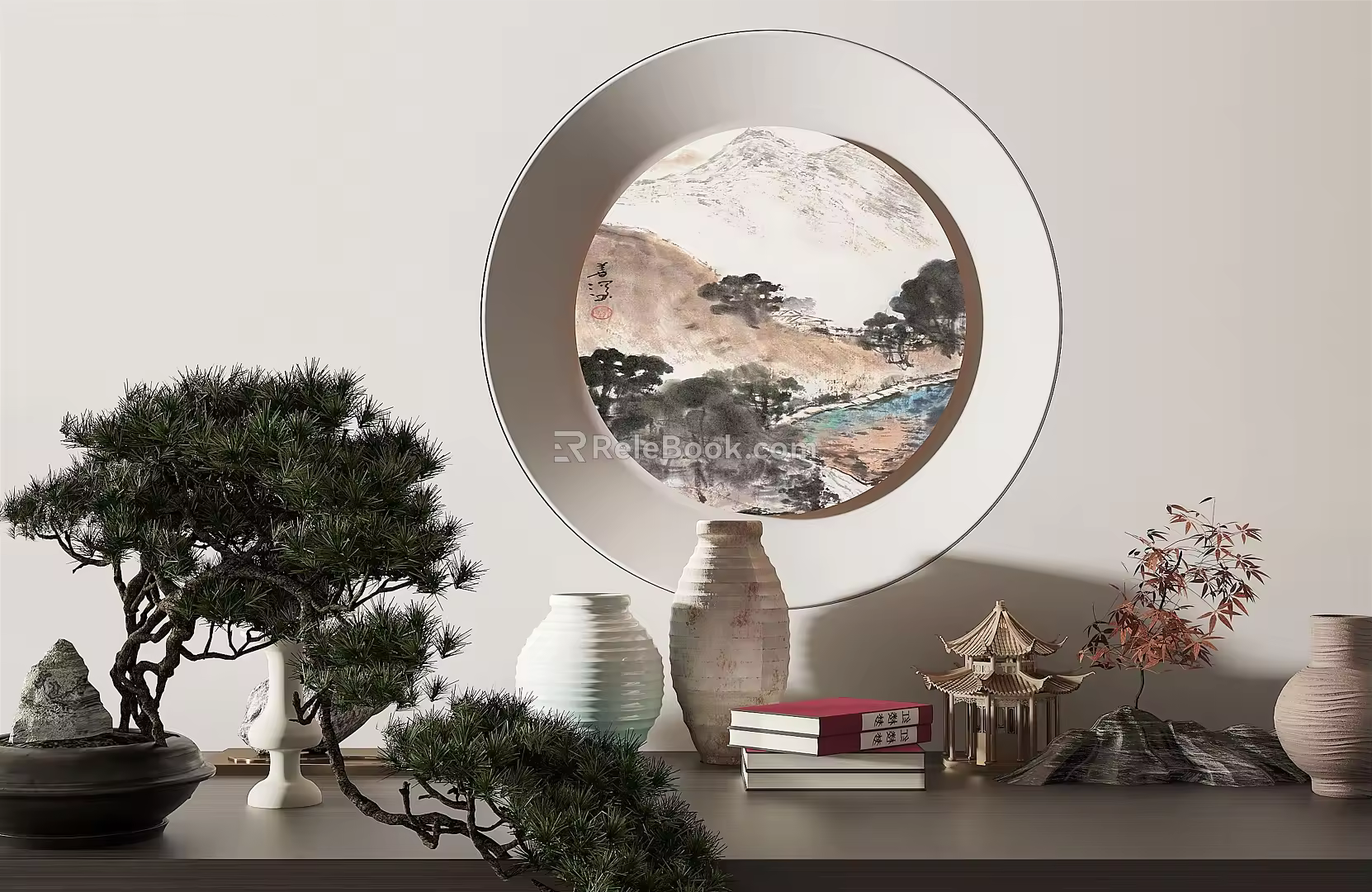 New Chinese-style Ornaments Combination Ornaments 3d model