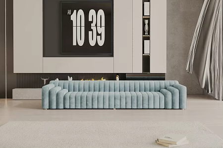 Three-seat sofa 3d model