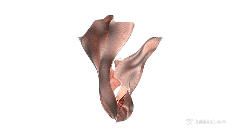 Modern Elegant Rose Gold Decorative Ornament Set With Flowing Metallic Shine For Home Interior 3d model 