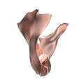 Modern Elegant Rose Gold Decorative Ornament Set With Flowing Metallic Shine For Home Interior