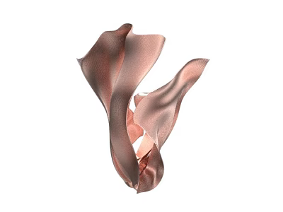 Modern Elegant Rose Gold Decorative Ornament Set With Flowing Metallic Shine For Home Interior 3d model