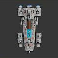 Futuristic Space Exploration Vessel With Metallic Structure Engine Modules And Antenna Arrays