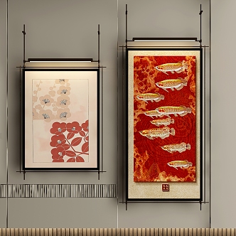 New Chinese Abstract Hanging Painting 3d model