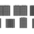 Various High Rise Building Elevation Designs With Different Architectural Facade Views
