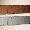 Gold and White Switch Panels Featuring Single Double Socket and Round Designs on Wall