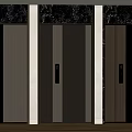Mother door double door fingerprint password lock 3d model