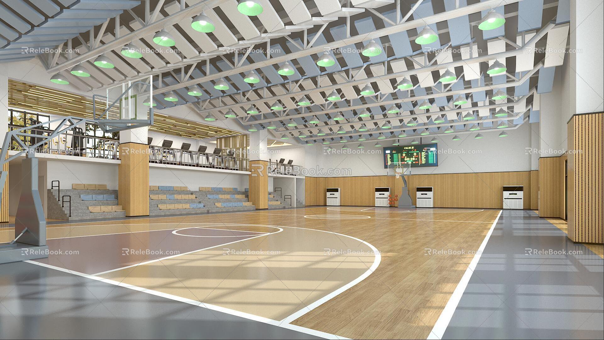 Basketball Hall Basketball Court Indoor Basketball Court 3d model