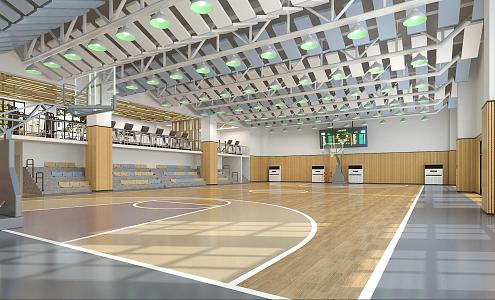 Basketball Hall Basketball Court Indoor Basketball Court 3d model