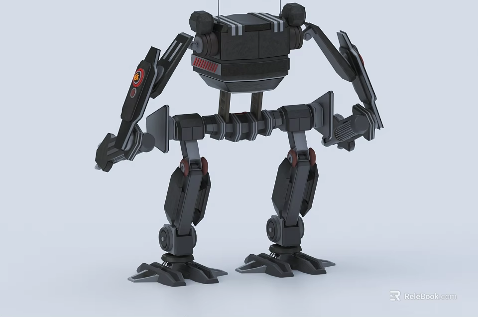 Smart Machine 3D Model With Robotic Arms Legs And Detailed Mechanical Joints 3d model