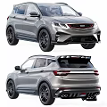 Silver SUV Car With Black Wheels And Rear Design Features 3d model