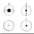 Four Modern Minimalist Wall Clocks With Black Lines Circular Dials And Geometric Details