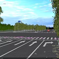 Well Designed Road Facilities At Urban Intersection With Crosswalks Trees Benches And Markings