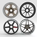 Stylish Car Alloy Wheels with Various Spoke Designs and Color Finishes