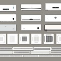 Air conditioning wall-mounted air conditioning central air conditioning air outlet return air outlet 3d model