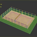 Outdoor Beach Volleyball Living Supplies With Blue Fence Green Turf And Net
