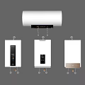 Household Electric Water Heaters with Cylindrical and Wall Mounted Designs Featuring Digital Displays