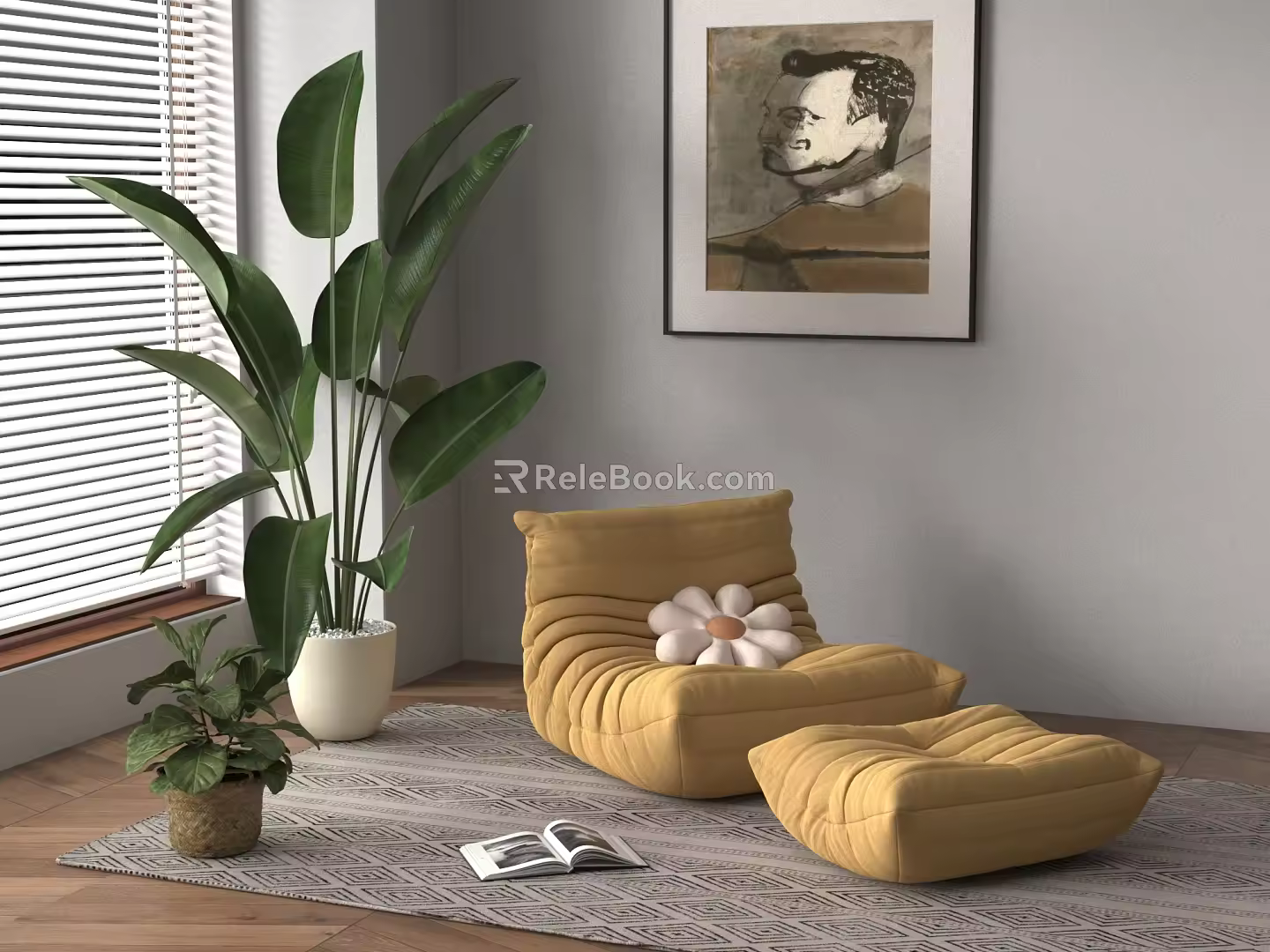 Modern Single Sofa Modern Single Sofa 3d model
