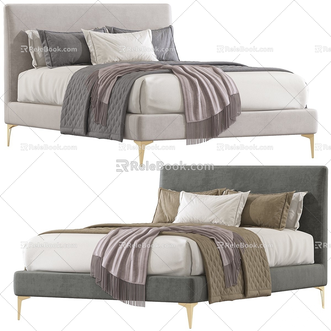 Double bed 3d model