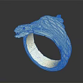 Exquisite Gold Snake Ring With Blue Gemstone Eyes And Intricate Diamond Accents