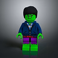 Lego Hulk Minifigure With Green Body Blue Jacket And Purple Pants