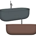 Elegant Modern Freestanding Bathtubs in Gray and Brown Tones for Home