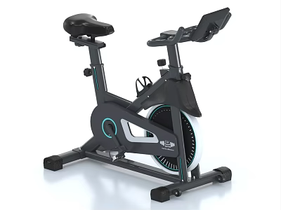 Modern Exercise Bike Fitness Equipment With LCD Display And Stable Frame Design 3d model