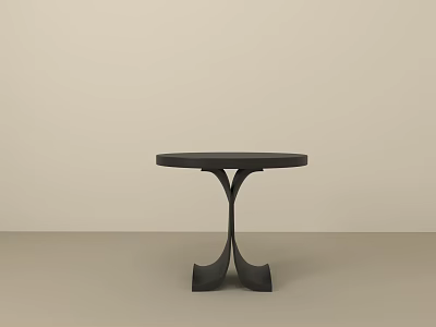 Modern Minimalist Side Table With Round Top And Unique Y Shaped Metal Base Design 3d model