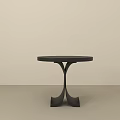 Modern Minimalist Side Table With Round Top And Unique Y Shaped Metal Base Design