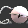 Pink Spherical Daily Use Appliance With Handle And Flexible Hose Accessory