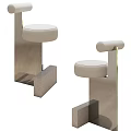 Modern Bar Stools With Metal Frame And Upholstered Seat For Kitchen Island