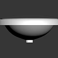 Glossy Transparent Round Object With Silver Edge And Reflective Surface