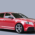 red car audi 3d model