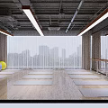 Modern Fitness Gym With Treadmills Dumbbells And Spacious Workout Equipment Area