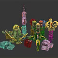 Modern Box Container 3d model