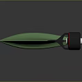 Futuristic Green Paper Plane Shaped Toy With Black Wheels And Red Accents