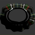 Plaid Kilt Skirt With Black Belt And Vibrant Green Red Blue Yellow Patterns