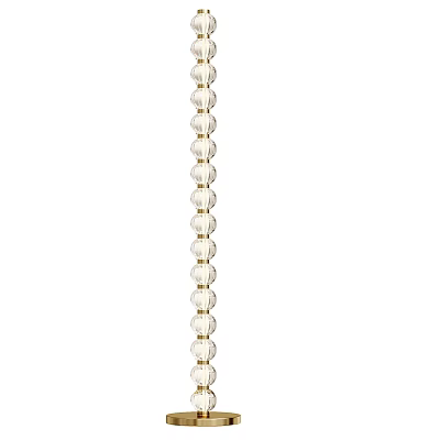 European-style Metal Crystal Beaded Floor Lamp 3d model