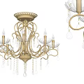 European-style crystal chandelier 3d model