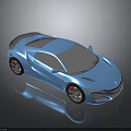 Blue Sports Car With Sleek Aerodynamic Design Brown Interior And Stylish Alloy Wheels