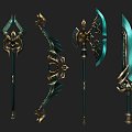 Fantasy Lightning Weapon suit 3d model