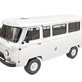 Vintage White Van With Classic Exterior Design Black Wheels And Windows