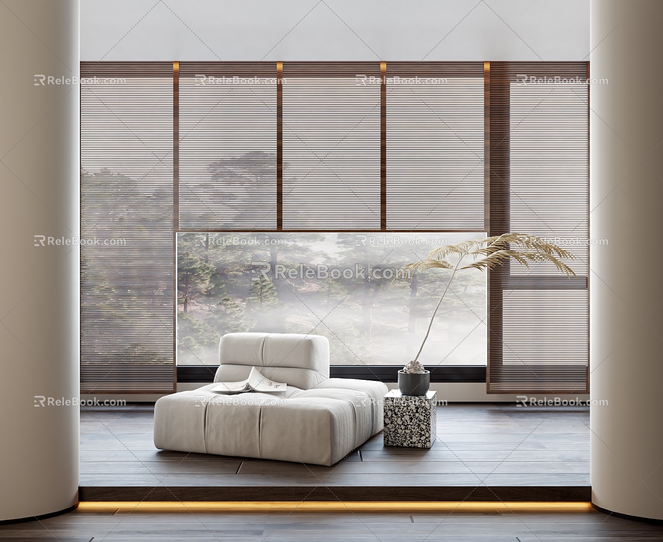 New Chinese style curtain 3d model