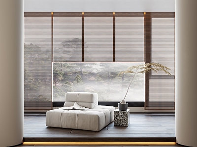 New Chinese style curtain 3d model