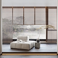 New Chinese style curtain 3d model