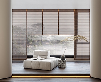 New Chinese style curtain 3d model