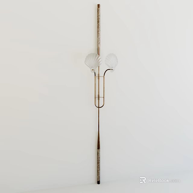 Unique Shaped Wall Light With Modern Design And Decorative Glass Shades For Home Interior 3d model 