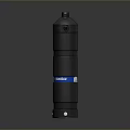 Black Cylindrical Industrial Equipment With Multi Layer Structure And Blue Label