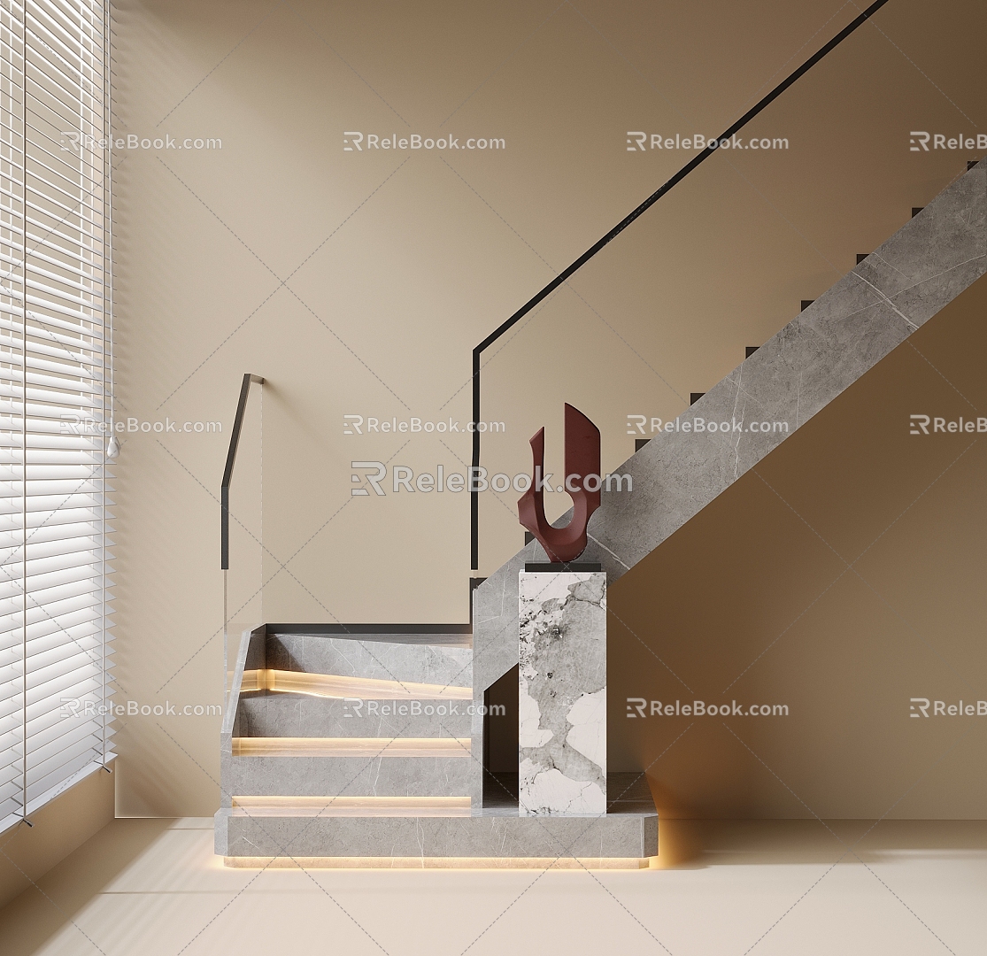 Handrail Stairs 3d model