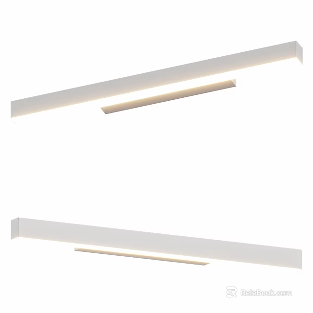 Modern Sleek Wall Lights With White Elongated Design And LED Lighting For Interior Decoration 3d model 