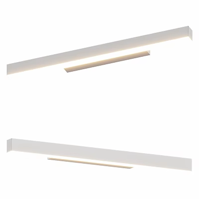 Modern Sleek Wall Lights With White Elongated Design And LED Lighting For Interior Decoration 3d model